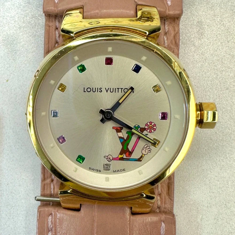 Louis Vuitton Multicolore Watch Tambour Takashi Murakami Monogram LV Vintage - Picture 7 of 16